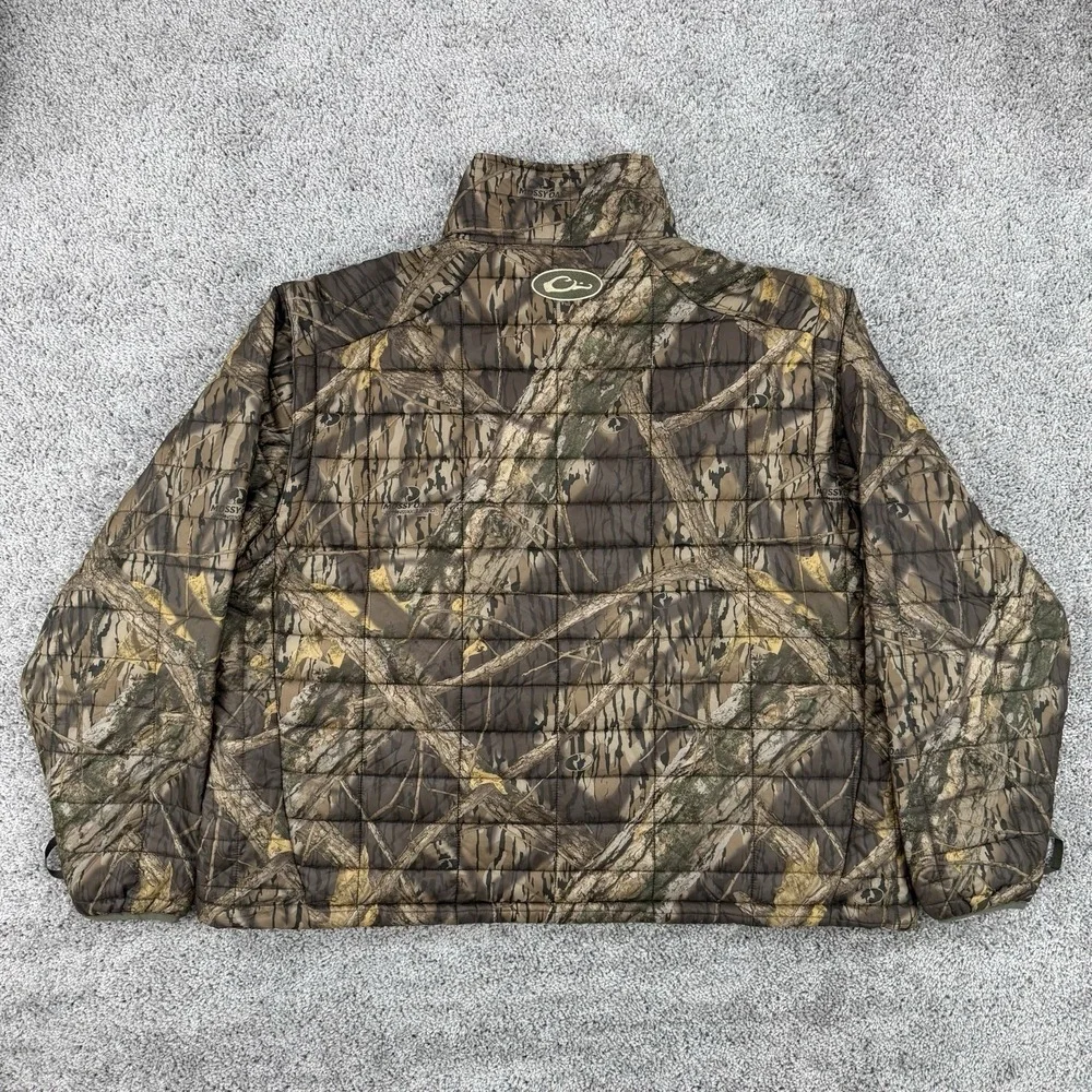 Drake Waterfowl Jacket Men's 2XL Mossy Oak Camo Convertible Vest Puffer Outdoors